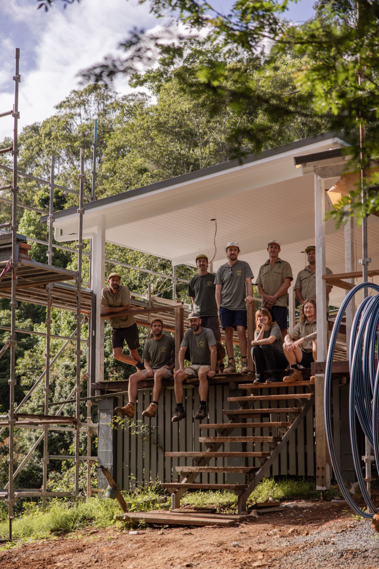 The Muskens Building Co. team on site in the Northern Rivers