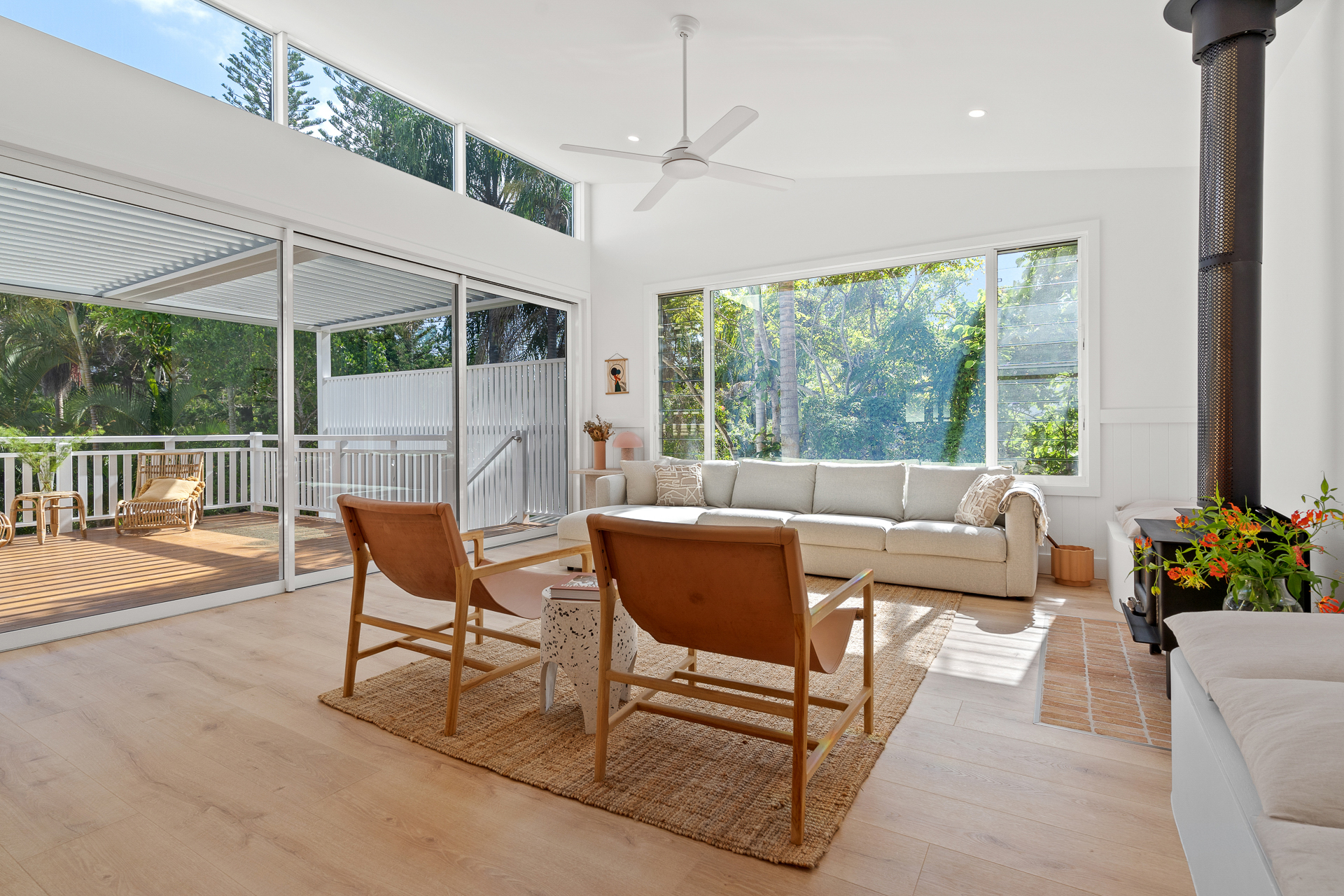 Light-filled custom home interior by Muskens Building Co.